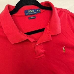 Polo Ralph Lauren Men's Shirt Size XXL Prima Soft Touch‎ Short Sleeve Polo Red